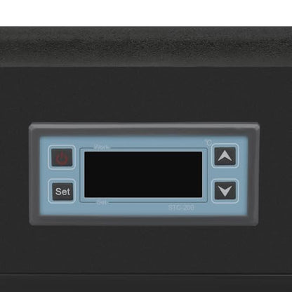 Large Reptile Terrarium with Lighting & LCD Screen PVC Reptile Enclosure with Glass Sliding Front Door & Intelligent Thermostat 32"x16"x16" Reptile Tank for Snake, Turtle & Lizard (Black) - color: Black