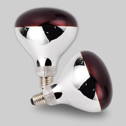 Incandescent R40 Reflector Infrared Lamp, Explosion Proof Red Glass, E26 Base, Red Heat Lamp Bulb 250W for Reptiles,Turtles, Pets, Calves and Lambs, Chicks and Light Therapy, 2 Pack (R40INR)