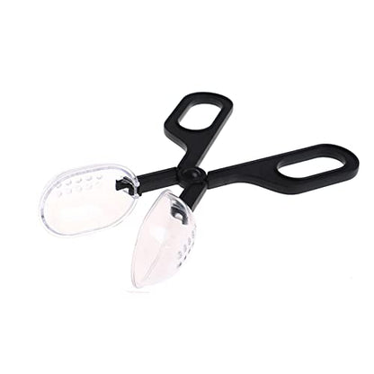 3in1 Feeding Tool Reptile Feeding Tongs Cricket Clamp Bug Scooper, Cleaning Supplies Scooper+ 2X Tweezers for Reptile, Hedgehog, Hamsters, Guinea Pig,Lizard, Spider Bearded Dragon (Black) - color: Black