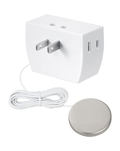DEWENWILS Touch Dimmer Switch, Touch Pad Control with 3 Levels of Dimming, Dimmable LED/CFL Lights, and Incandescent Bulbs, Extension Cord, ETL Listed, White - color: White, size: 1 Pack