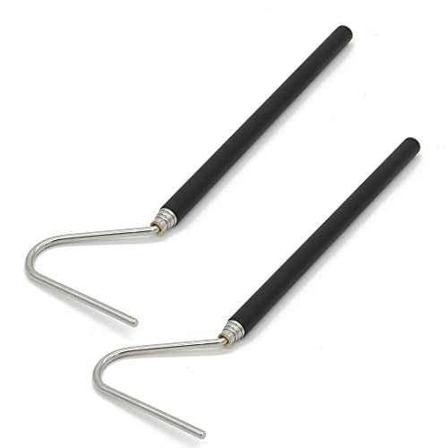 JIHAQUA Stainless Steel Extensible Snake Hook 39 inch 2pcs, Retractable Reptile Hook, Pick-up Handling Tool - size: 39 inch 2 Pcs