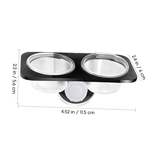 COLLBATH 2Pcs Reptile Food Bowl with Suction Cup Wall Hanging Feeder for Lizards and Geckos Durable Feeding Supplies with Strong Suction for Stable Use Tanks