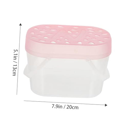 TOYANDONA 2pcs Turtle Cases Reptile Carrying Boxes for Small Pets Convenient Outdoor Pet Accessories Lightweight and Easy to Carry - color: Pink