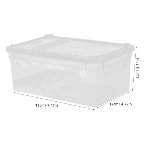Transparent Portable Reptile Breeding Box with Breathable Holes Clear Insect Enclosure for Lizards Snakes Spiders and Frogs Small Reptile Habitat for Feeding and Observation
