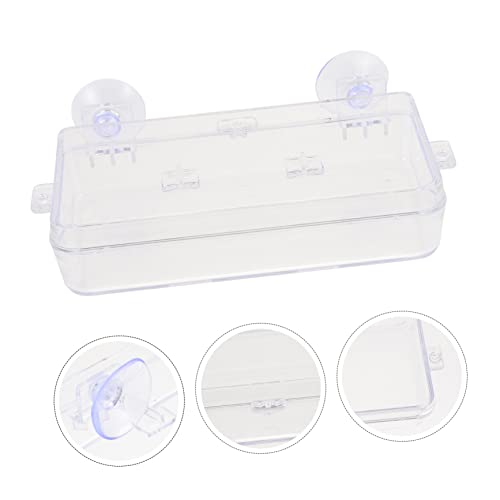 BESPORTBLE 1pc Suction Cup Reptile Feeder Dish Acrylic Food and Water Bowl for Tortoises Lizards and Pets Easy to Clean Feeding Basin for Reptiles