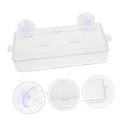 BESPORTBLE 1pc Suction Cup Reptile Feeder Dish Acrylic Food and Water Bowl for Tortoises Lizards and Pets Easy to Clean Feeding Basin for Reptiles