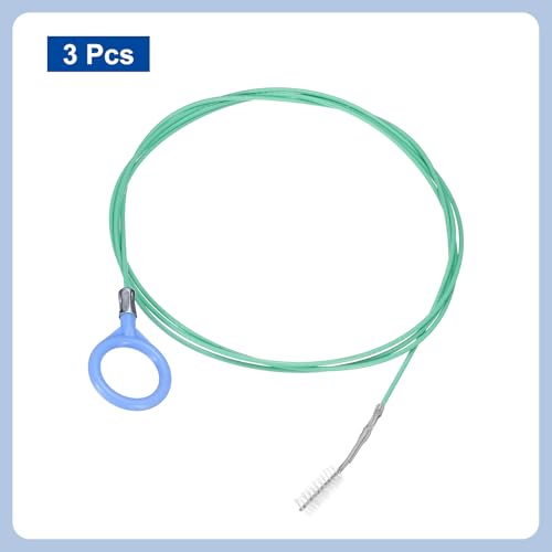 HARFINGTON 3pcs Flexible Drain Clog Remover Tool 0.08" Dia. 79" Sink Sewer Hair Drain Cleaner Tool Sink Unclogger for Kitchen Toilet Bathtub Sewer - size: 79"