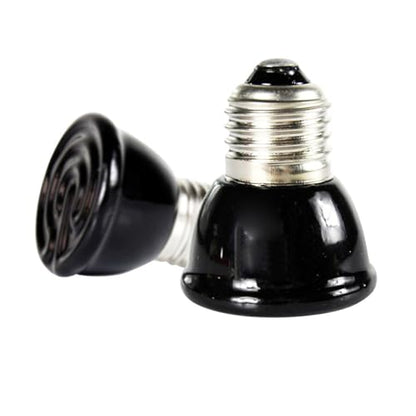 AYNEFY Reptile Heat Lamp, 100W E26 E27 Ceramic Heat Light Bulb High Thermal Efficiency Fast Heating Speed Basking Spot Lamp Spiral Surface Design Energy Saving for Pet Reptile