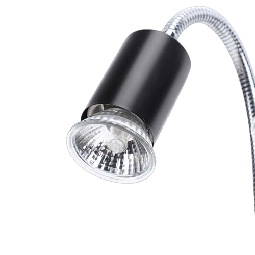 Focket Timed Reptile Heat Lamp, Dual Head 360 Degree Gooseneck Tank Heater, Reptile Lamp with 2 4 8 Hour Timer UVA UVB Bulbs for Tortoise Bearded Dragon Lizards (US Plug)