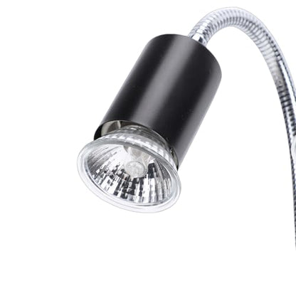 Focket Timed Reptile Heat Lamp, Dual Head 360 Degree Gooseneck Tank Heater, Reptile Lamp with 2 4 8 Hour Timer UVA UVB Bulbs for Tortoise Bearded Dragon Lizards (US Plug)