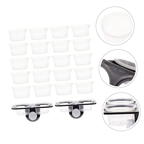 KESYOO Reptile Feeding Ledge 2-Piece Set with Suction Cups Gecko Water Feeder and Food Bowl for Reptile Tanks Random Color for Chameleons