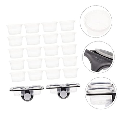 KESYOO Reptile Feeding Ledge 2-Piece Set with Suction Cups Gecko Water Feeder and Food Bowl for Reptile Tanks Random Color for Chameleons