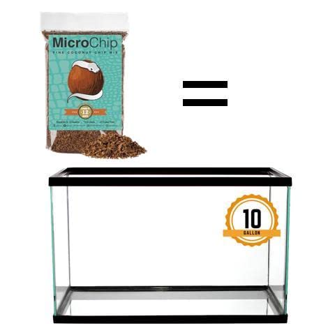 Microchip Fine Coconut Substrate and Coco Husk Chip Mix Bedding for for Bioactive Terrarium Tanks, Reptiles, Inverts, Frogs, Tarantulas, and Geckos Bedding for Terrarium Floor Cover (12 Quart) - size: 12 Quart