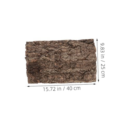 2pcs Natural Reptile Bark Bedding Backdrop for Terrarium Cork Substrate for Snakes Spiders Bearded Dragons Geckos and Crabs