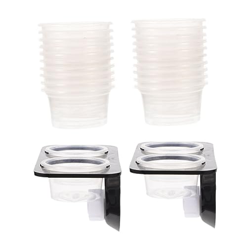 Happyyami Gecko Tank Snake Water Bowl Bearded Dragon Terrarium Lizard Feeding Ledge Reptile Water Feeder Tank Supplies