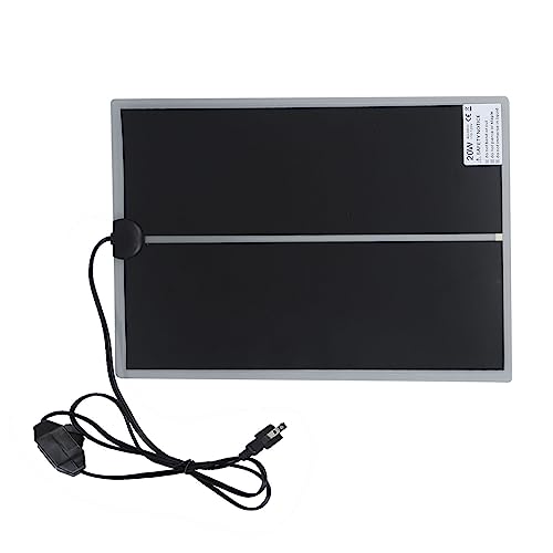 Fdit Reptile Terrarium Heat Pad, Adjustable Temperature Under Tank Heater for Snake Lizard, Watertight PET Heating Mat for Pet Warmth and Comfort (20W) - size: 20W