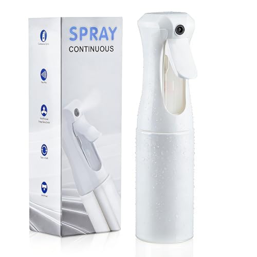 Continuous Spray Bottle, 6.8 OZ Hair Spray Bottles, Ultra-Fine Mister Spray Bottle for Hairstyling, Cleaning, Plants, Pets, Salons, and More (1 Pack) - color: Whole White