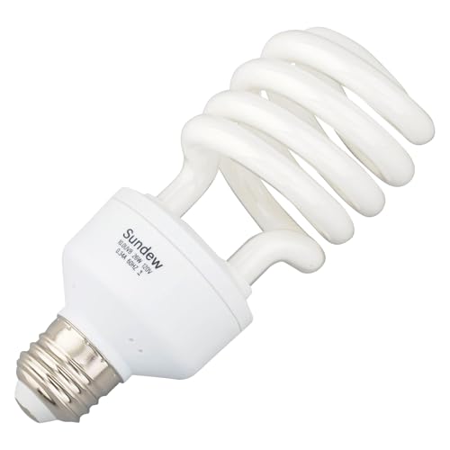 Sundew 10.0 UVB Reptile Light Bulb, Compact Fluorescent Desert Lamp for Bearded Dragons, Tortoises, Lizards, Fits Deep Terrariums, E26 Base