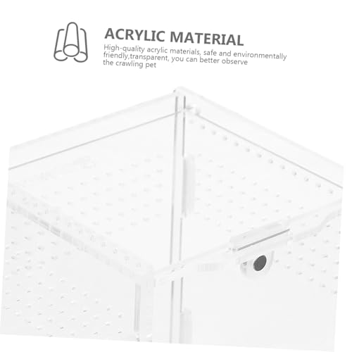 BESPORTBLE 1pc Reptile Terrarium Breeding Box Acrylic Material Light-transmitting Ventilated Craftsmanship Pet Reptile Container