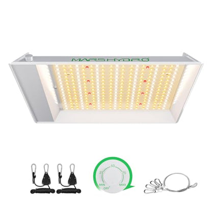MARS HYDRO TS600 100W Upgraded Dimmable LED Grow Light, Full Spectrum Growing Lamp with New Diodes Layout for Indoor Plants Hydroponic Seedling Veg Bloom in 2x2 Grow Tent - size: 15.7" × 12.2"