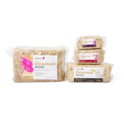 rePotme Premium Organic Sphagnum Moss, Orchid Moss - 2 Quarts (When Hydrated) - style: 2 Quarts