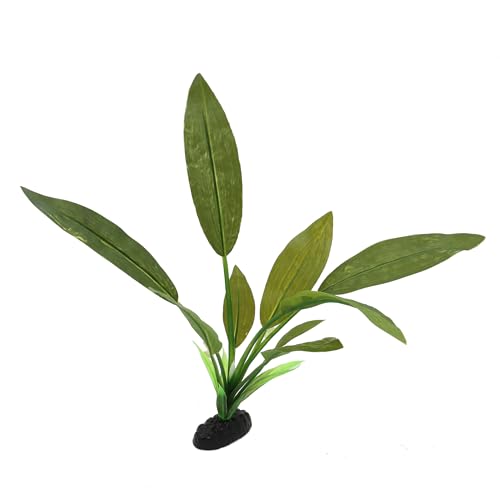 2-Pack 12 Inch Aquarium Silk Aquarium Plants, c | For Small Tank, Goldfish, Fish Hides (Green C, 12 Inch) - color: Green C