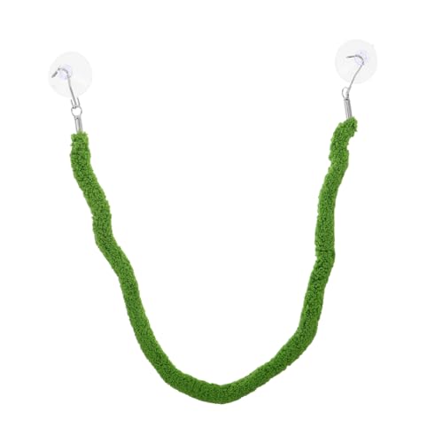 VOSAREA Reptile Climbing Vines for Lizard Tank Flexible Artificial Moss Rope with Suction Cup Hook, Enhanced Grip Surface and Realistic Design for Pet Habitat Decor