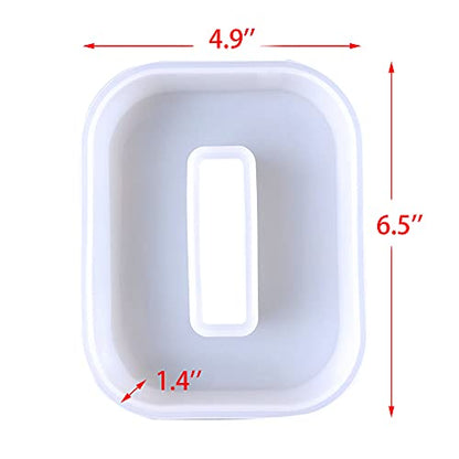 6 inch 26 Pack English Alphabet Silicone Letter Mold - Capital & Large Letter Resin Casting Mold - color: letter-6inch-26-pack