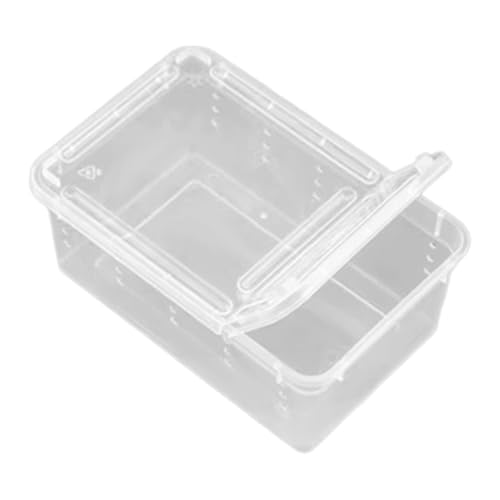 Reptile Breeding Case Lightweight Clear Feeding Box Reptile Habitat Portable Animal Container PP Material Suitable for Feeding Pets hatchling Raising, Style B - size: Style B
