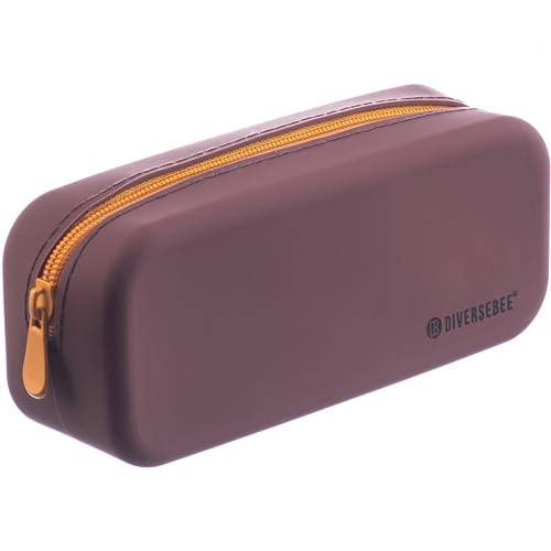 DIVERSEBEE Soft Silicone Pencil Case, Aesthetic Pencil Pouch with Zipper, Cute Pen Bag for School, Bible Journaling Supplies and Accessories, Pencil Organizer (Grape) - color: Grape