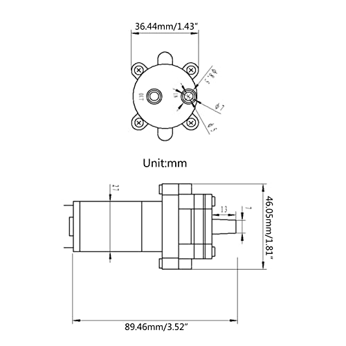 Diaphragm Air Water Pump Dc6 12v 1.5 2l Min Silent, Vacuum Motor for Fish Tank Aquarium