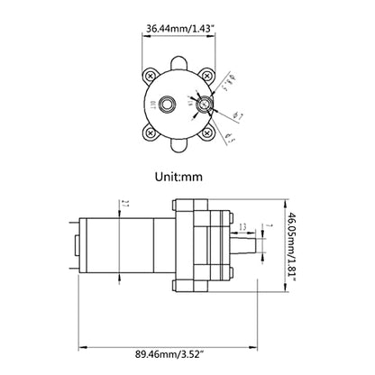 Diaphragm Air Water Pump Dc6 12v 1.5 2l Min Silent, Vacuum Motor for Fish Tank Aquarium