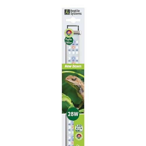 Reptile Systems New Dawn LED ProTen Fixture – Full Spectrum 36-48in 28w Lighting with Integrated Cooling – for Terrariums & Vivariums – Highlights Natural Behavior & Color - size: 28w