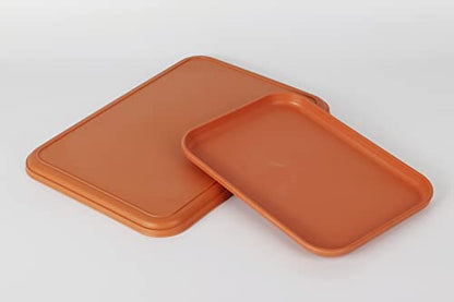 Reptile Large Water Dish, Tortoises Food Bowl - L (14.9 * 10.6 * 0.6) - size: L