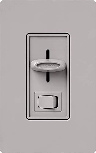 Lutron Skylark LED+ Dimmer Switch for Dimmable LED, Lutron Dimmer Switch For Halogen and Incandescent Bulbs, 150W/Single-Pole or 3-Way, SCL-153P-GR, Gray - color: Gray