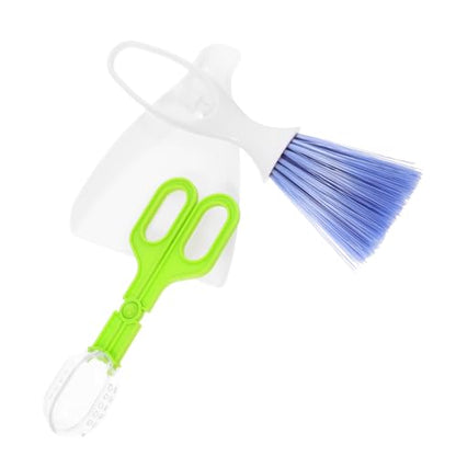 Kisangel 3pcs Broom Dustpan Set Reptile Supplies Litter Scoop Handheld Broom for Pet Waste Cleaning
