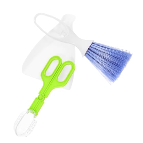 Kisangel 3pcs Broom Dustpan Set Reptile Supplies Litter Scoop Handheld Broom for Pet Waste Cleaning