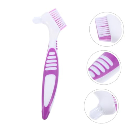 GANAZONO 3pcs Turtle Shell Cleaning Brush Double-Sided Mud for Tortoise and Aquatic Turtles Ergonomic Handle Shell Maintenance Tool - color: Violet