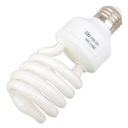 LUCKY HERP 5.0 UVB Fluorescent Bulb,Terrarium Lamp for Tropical Reptiles,E26,Screw Thread (26 Watt) - style: 26 Watts