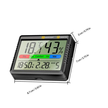Beaupretty Digital Hygrometer Thermometer with LCD Screen Lightweight Portable Temperature and Humidity Meter for Indoor Use in Fridge or Nursery