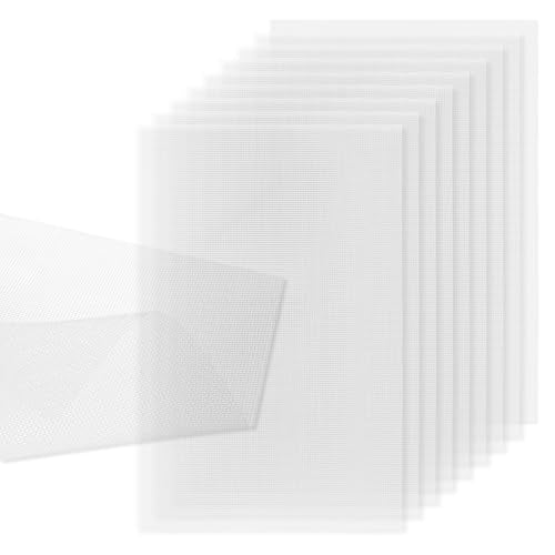 lasuroa 10pcs Flower Pot Hole Mesh Pad, 11.8x7.8 Inch Bonsai Mesh Drainage Screens Plant Pot Drainage Meshes for Preventing Clart Leakage (White) - color: White