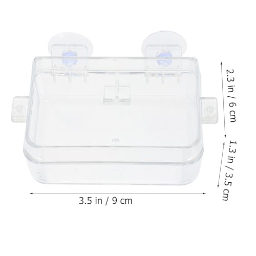 Cabilock Escape-Proof Reptile Feeding Bowls 2pcs Small Reptile Food and Water Basins with Suction Cups for Bearded Dragon, Gecko, Lizard Terrarium Supplies