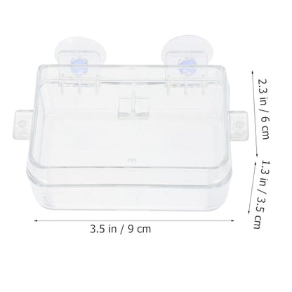 Cabilock Escape-Proof Reptile Feeding Bowls 2pcs Small Reptile Food and Water Basins with Suction Cups for Bearded Dragon, Gecko, Lizard Terrarium Supplies