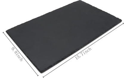 JIH Reptile Basking Platform, Natural Rock Reptile Food Bowl Tortoise Feeding Dish Habitat Decor. (40x25CM 2pcs) - size: 40x25cm 2pcs