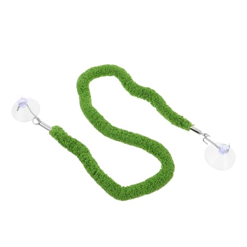 SHINEOFI Flexible Bendable Reptile Vine Rope for Terrarium Tank with Realistic Plush Design and Suction Cup Hook Climbing Decor for Snake and Lizard Reptile Tank Habitat