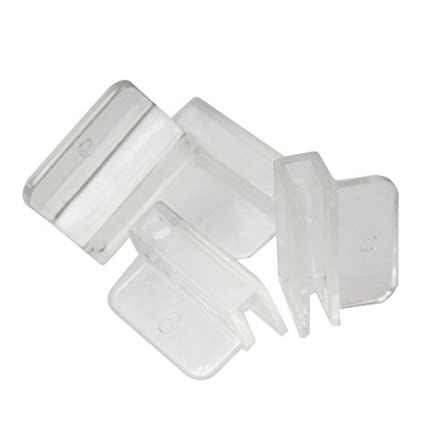 Innovative Marine Aquarium Lid Clips (15 mm) - Clear - 4 Pack - Modern Style - Rimless Design with Flush Mounting - size: 15 mm
