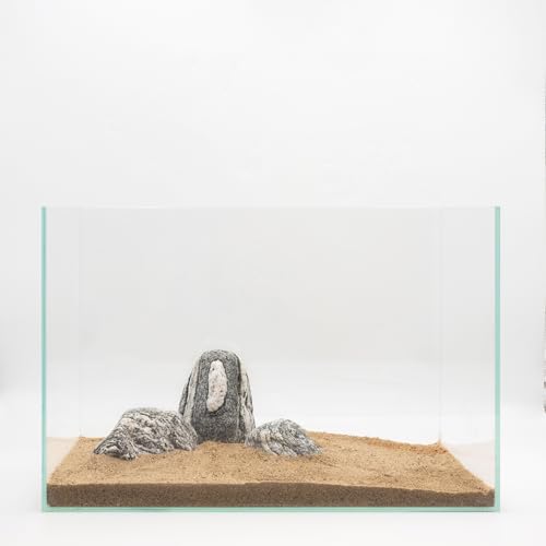 Aquarium Rocks Silver Seiryu Rock 5lb Natural Stone for Fish Tanks, Terrariums, Bonsai, Garden Decoration, Micro Landscapes & Reptile Terrariums(2-5inch 4-5Pcs) - size: 5lb (2-5inch)