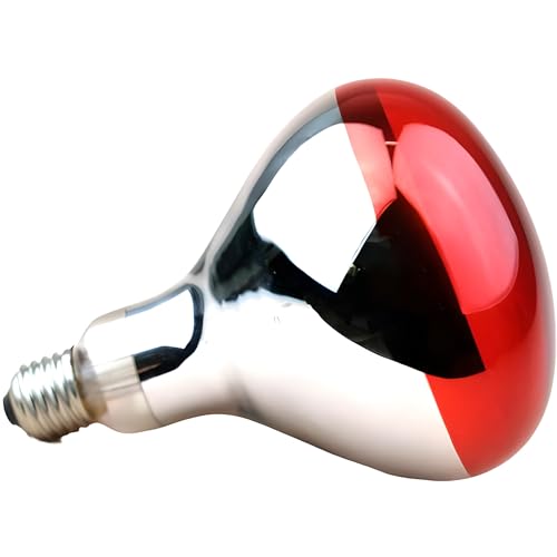 150W Infrared Heat Lamp Bulb Red Hard Explosion-Proof Glass Infrared Bulb for Chicken Pig Farm Pets Warming Bathroom (150W,120V)