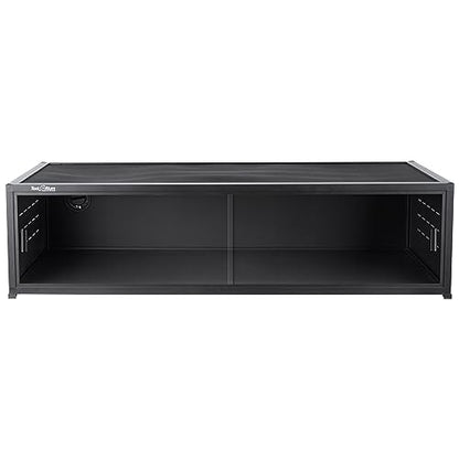 Versatile PVC Reptile Cabinet with Glass/PVC Door Options - Large Reptile Terrarium 48x24x12 inch Ideal for Snake Cage or Multi-Functional Enclosure (12-Inches Height) - size: 48"x24"x12"