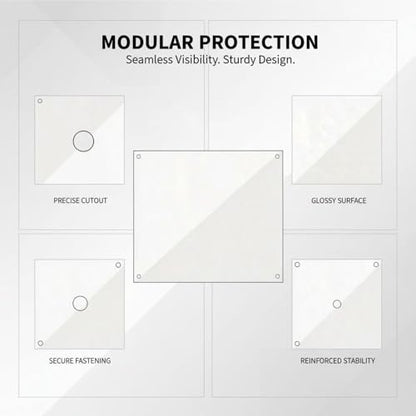 12 Pcs Clear Plastic Cage Guard Panels, 10 x 8.2 in Pet Habitat Siding, Splatter Guard Fence Dividers with 100 Zip Ties for Rabbit Cages, Guinea Pig Enclosures, Small Animal Habitat